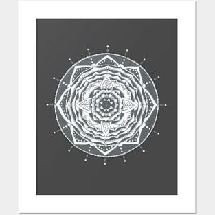 black mandala Posters and Art